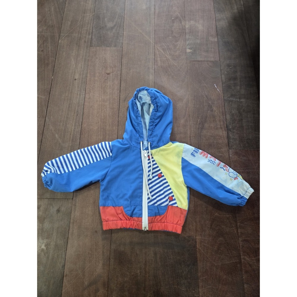 Windbreaker Jacket Toddler Size 12 to 18 mos Vintage Colorblock 90s